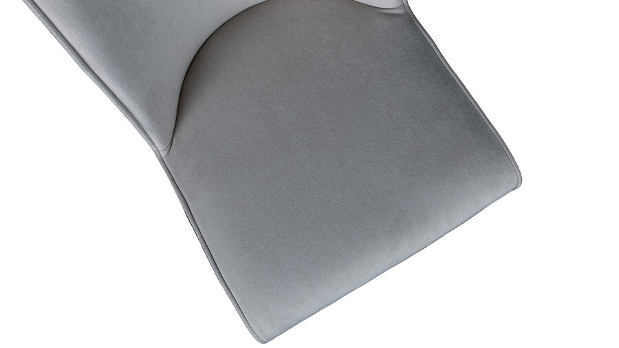 Стул «Шарли» Черный муар, Микровелюр BRENDY Grey