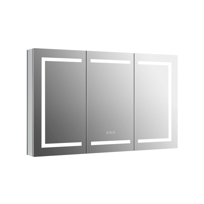 Алюминиевый зеркальный шкаф с подсветкой 1200Х700Х133