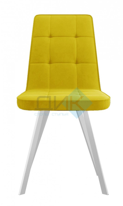 Стул DikLine 207 B16 YELLOW (ножки белые)