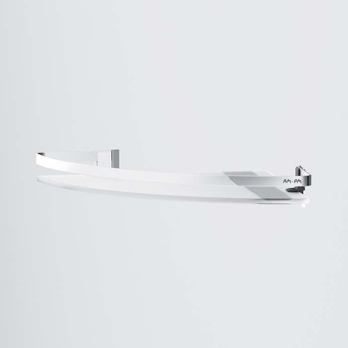 Полка угловая стеклянная, алюминий A7456100 Sense L