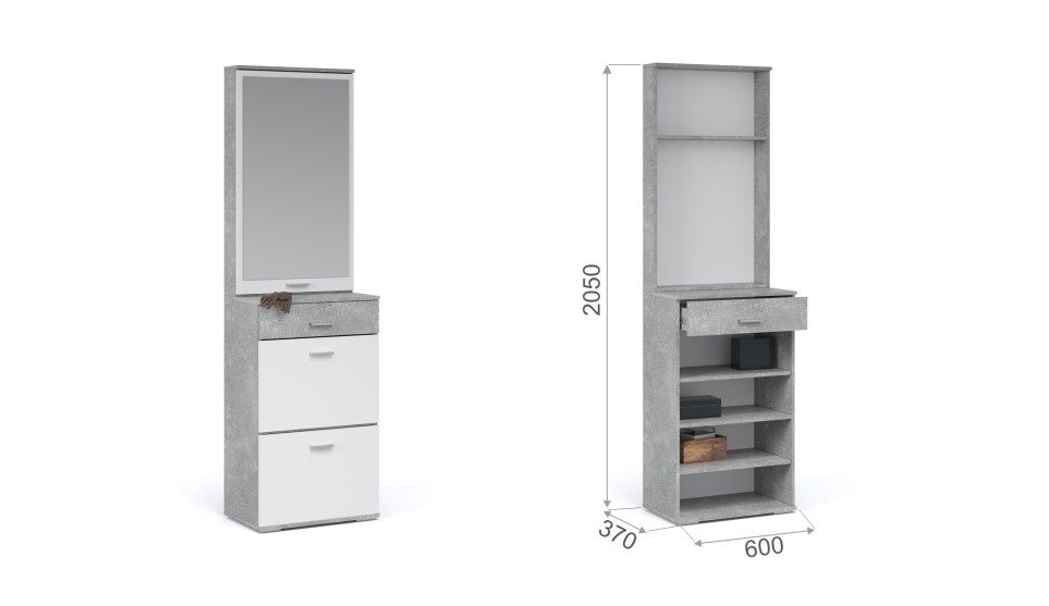 Комод и зеркало "Виола"