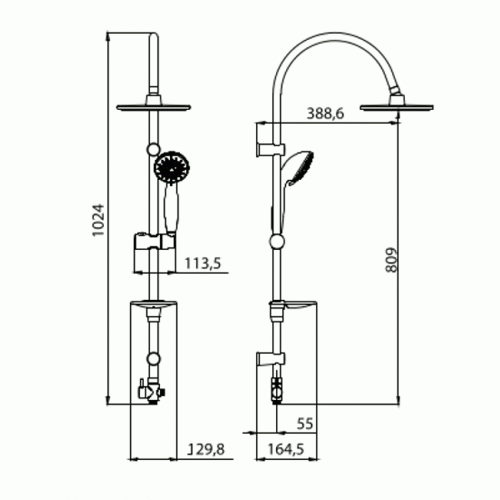 Душевой гарнитур Lemark LM8801C 