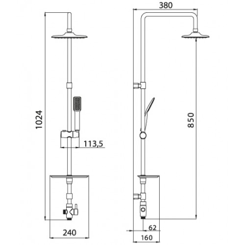 Душевой гарнитур Lemark LM8804C 