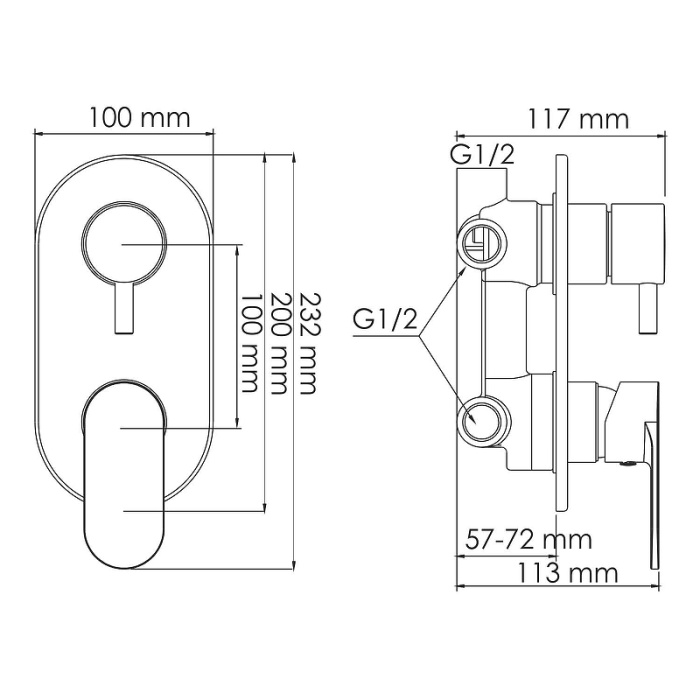 Смеситель для душа WasserKRAFT "Mindel" 8571