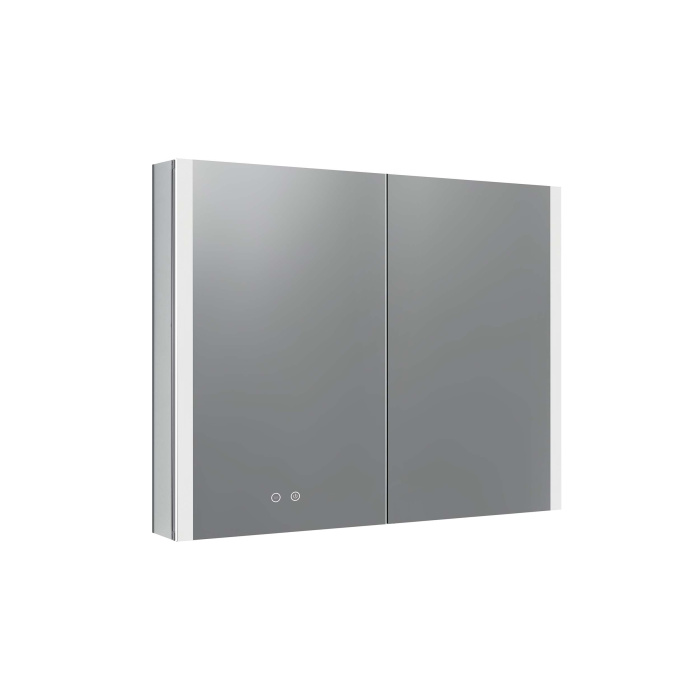 Алюминиевый зеркальный шкаф с подсветкой 800Х700Х133