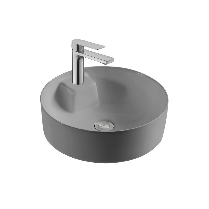 Раковина накладная Aquatek Европа 40 AQ5212-MG Серая матовая