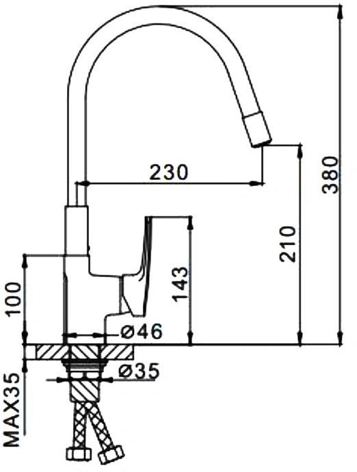 Смеситель для кухни Frap F4453-03